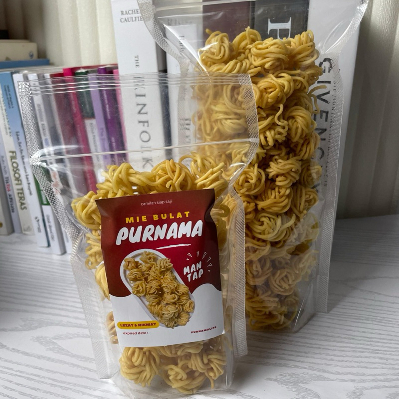 

Mie Bulat Purnama 125gr l Mie Gulung gurih l snack camilan gurih mie bulat enak nagih