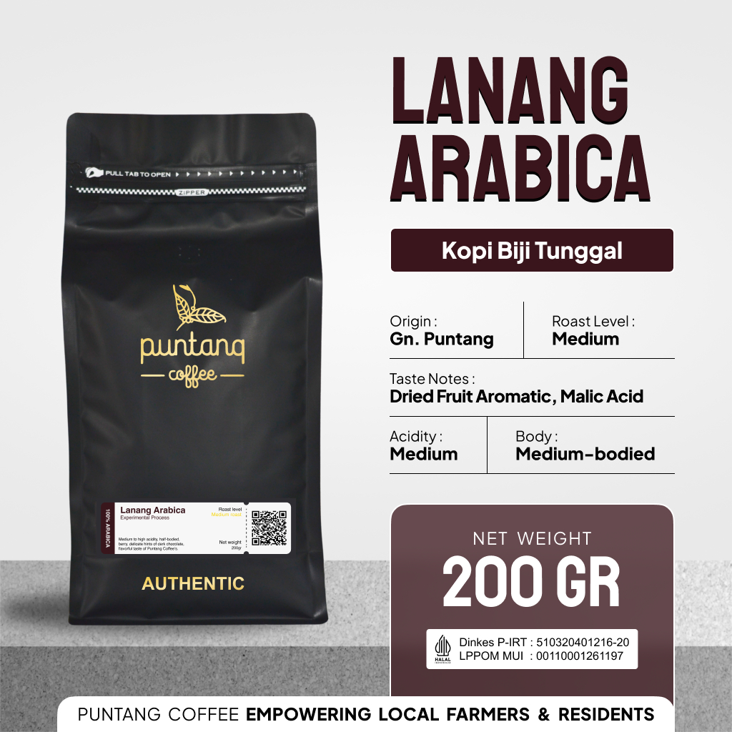 

Kopi kuat tahan lama, kopi peaberry / lanang puntang coffee 200g