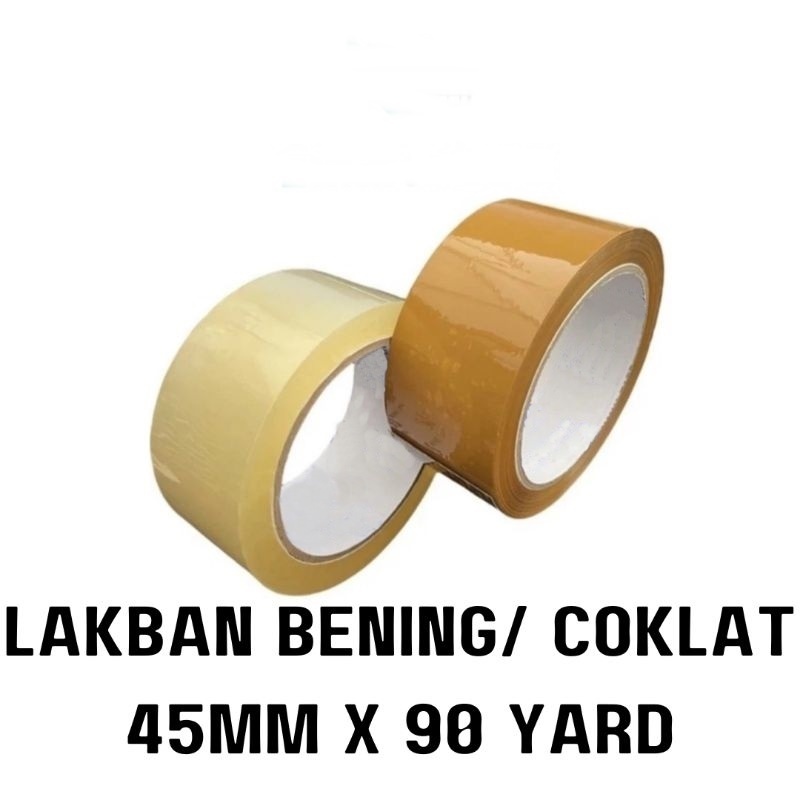 

LAKBAN BENING / COKELAT 45MM x 90 YARD MURAH