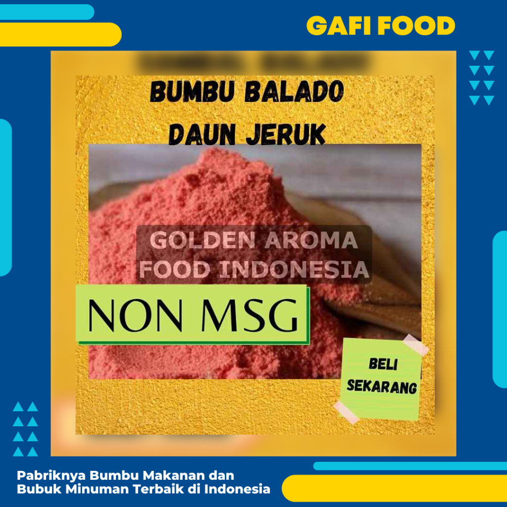 

BUMBU TABUR BALADO DAUN JERUK NON MSG 1 KG FOOD GRADE 1Kg Bubuk Bumbu Kentang Goreng Keripik Pisang