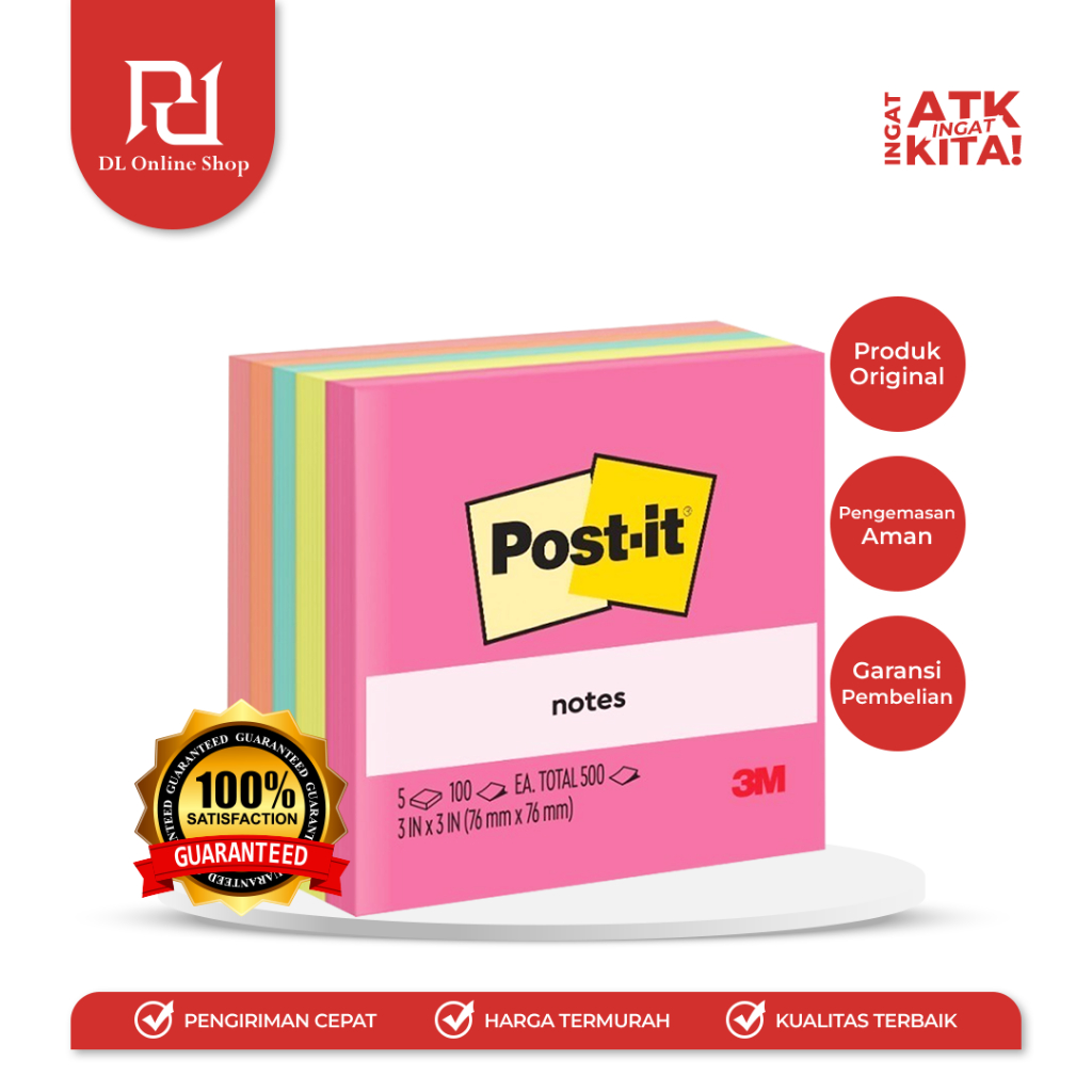 

POST IT 3M STICKY NOTE NO.654-5AN (1PAD)