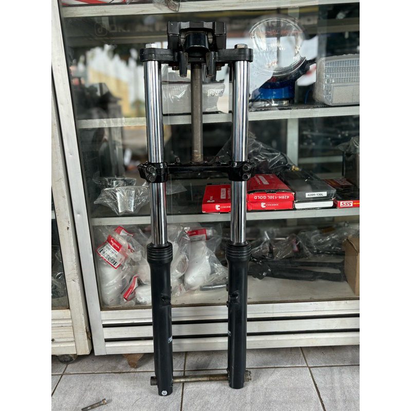 Skok Shock depan ninja rr original second PNP honda bottom original paint sticker showa masih