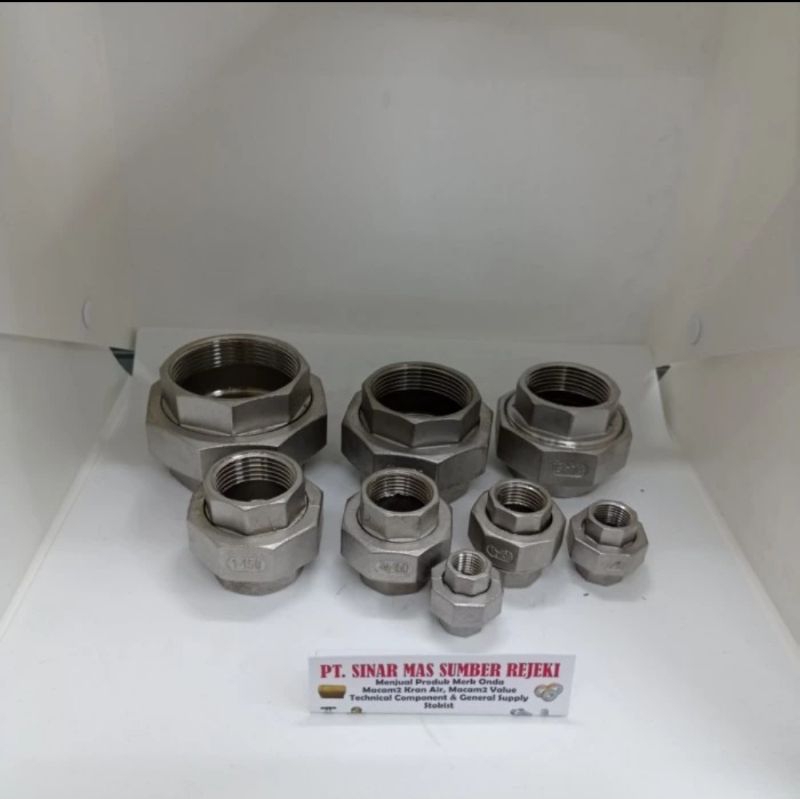 WATER MUR/UNION STAINLESS  1/8 INCH DRAT DALAM
