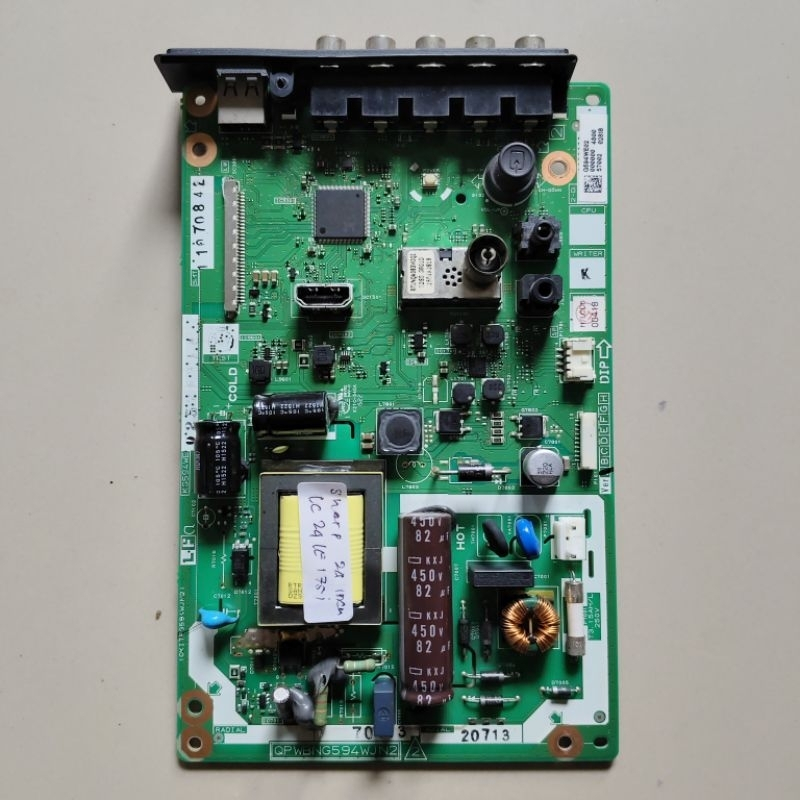 Mesin Tv Led Motherboard TV Sharp Aquos 24 Inch Type LC-24LE175I original Cabutan dari layar pecah n