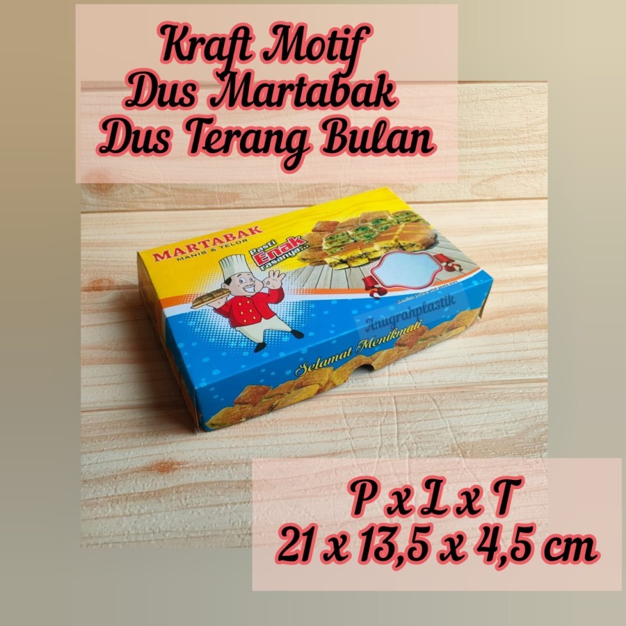Dus Martabak Kraft Motif dan Dus Terang Bulan Kraft Motif PER PACK