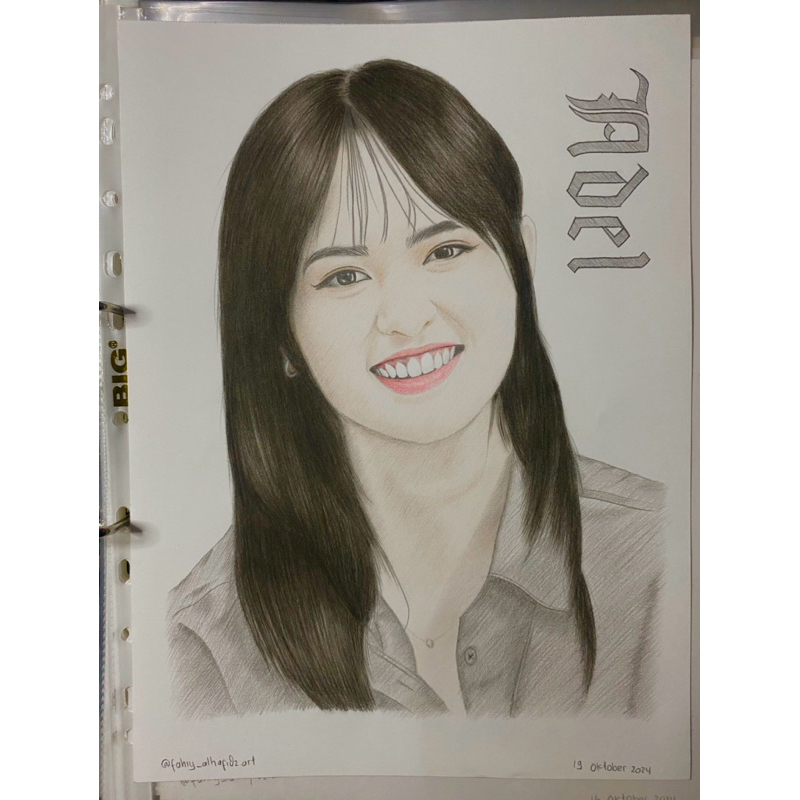 Lukisan A4 (Warna) Adel JKT48