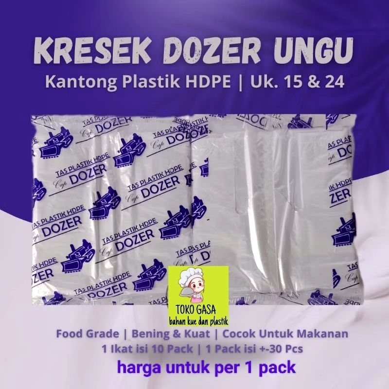 kresek terbaik termurah DOZER/CHERIA UNGU TAS KANTONG KRESEK HD PLASTIK BENING TRANSPARAN UKURAN KEC