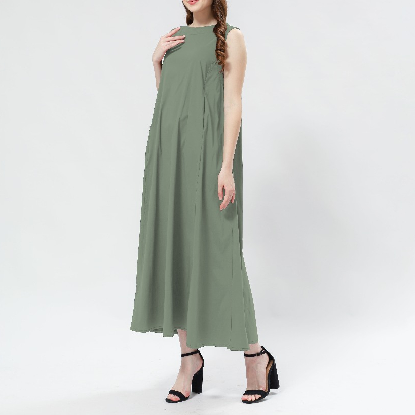 GENKA - LIMITED EDITION Dress Panjang Tanpa Lengan Daisy Ultra Stretch