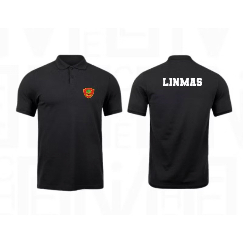 KAOS POLO HITAM LINMAS
