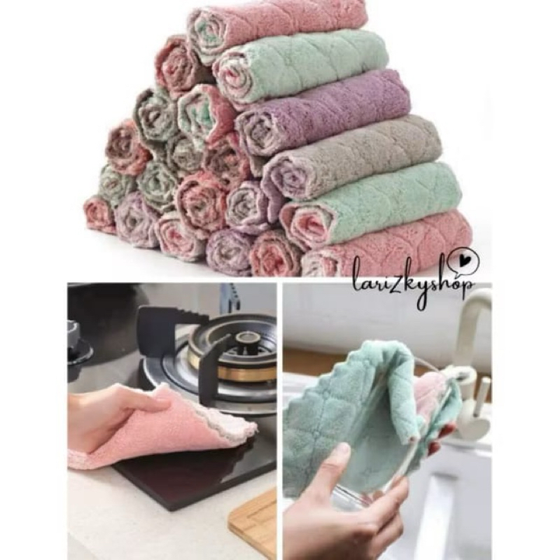 Lap dapur 25x25cm / lap kompor / lap microfiber / lap minyak
