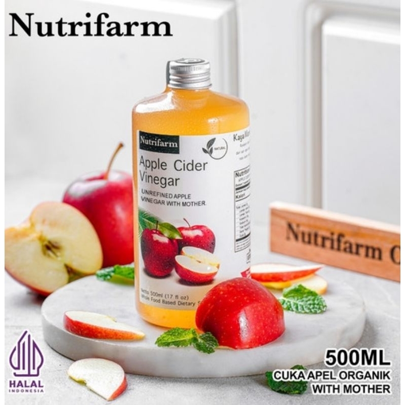 

Cuka apel nutrifarm with mother 500ml original herbal organik