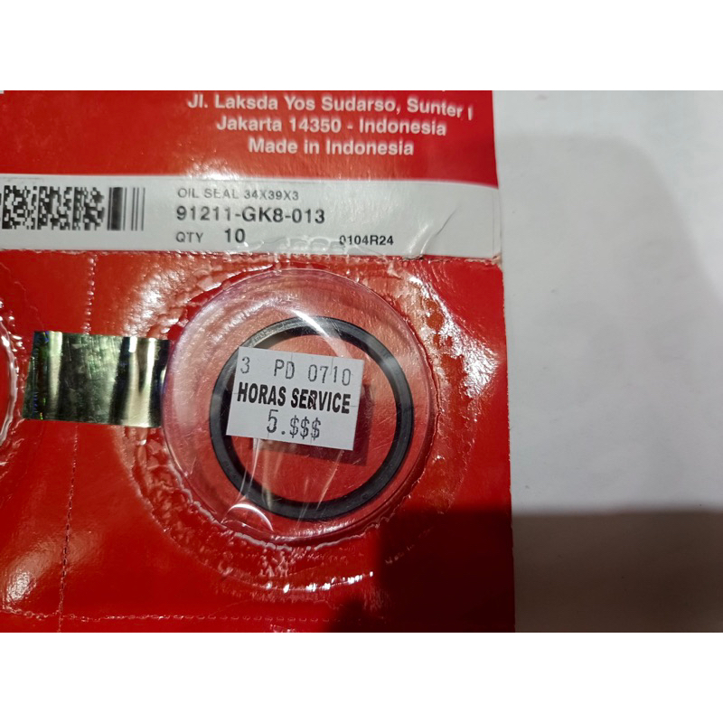 Seal Oring As Pully Beat Esp Honda Asli/Ori