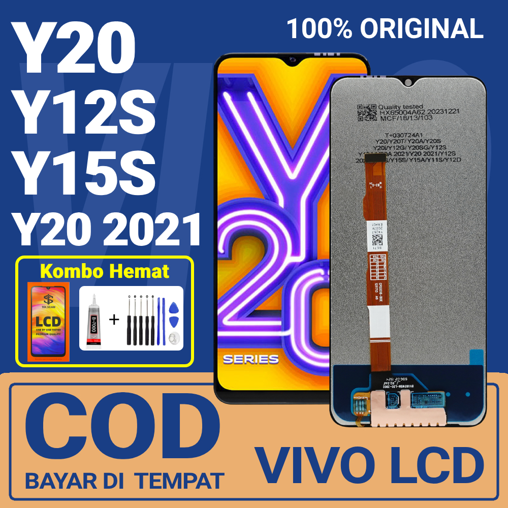 【ORIGINAL】LCD VIVO Y12S/Y15S/Y20/Y20s/Y01/Y20i Ganti Layar hp Touchscreen Original 100% Fullset ASLI