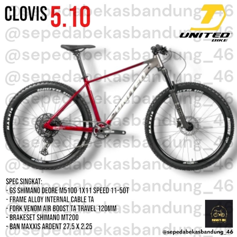 MTB/Sepeda Gunung UNITED Clovis 5.10 BARUU