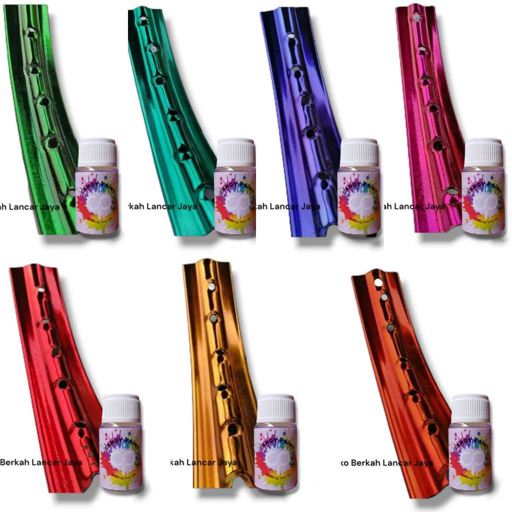 (OLES) ML CANDY PAINT CAT CANDY PEWARNA LOGAM BESI CHROME PLASTIK VELG MOBIL MOTOR CANDYTONE