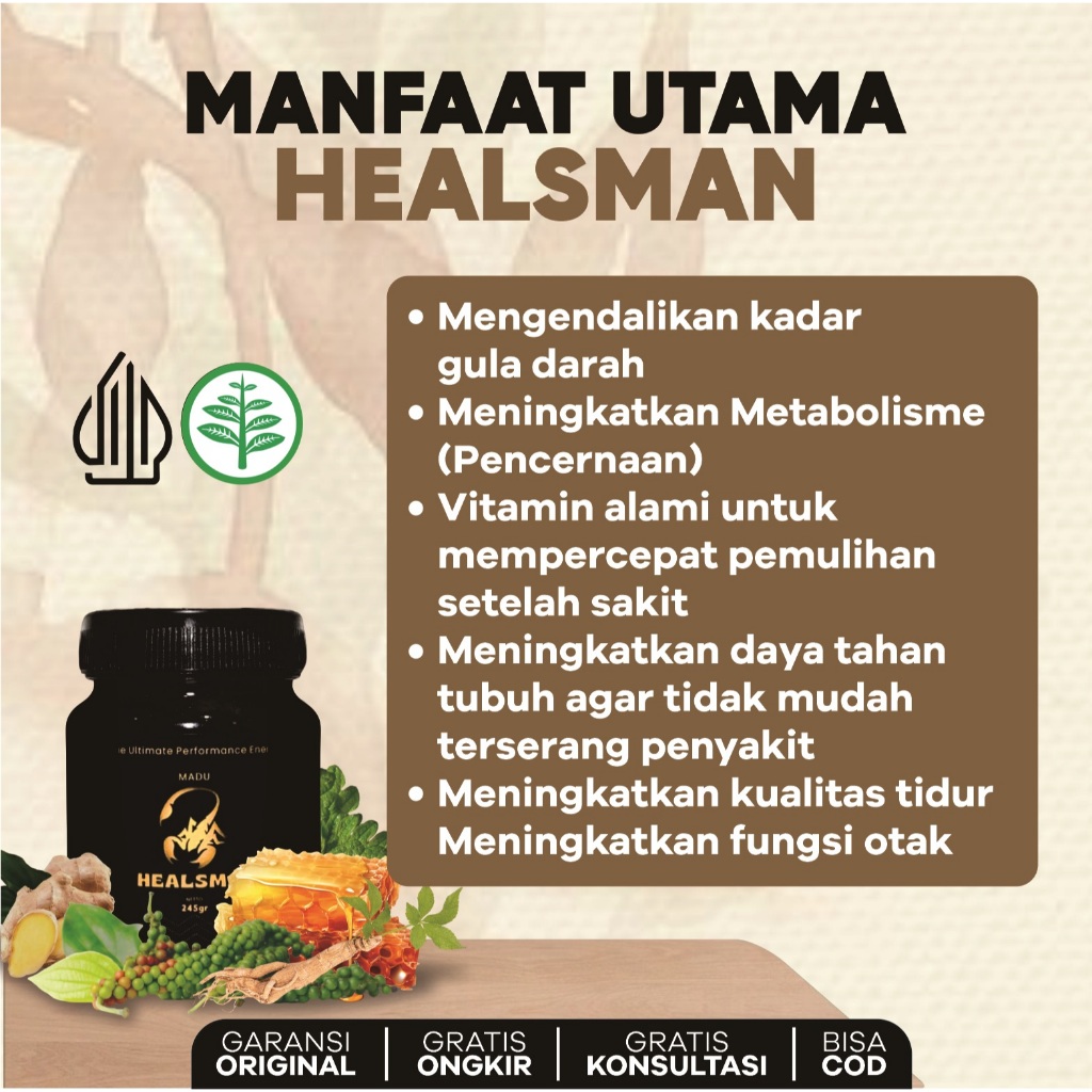 

Madu Herbal Imunoterapi Herbal HEALSMAN untuk Kekebalan Tubuh mencegah berbagai Penyakit