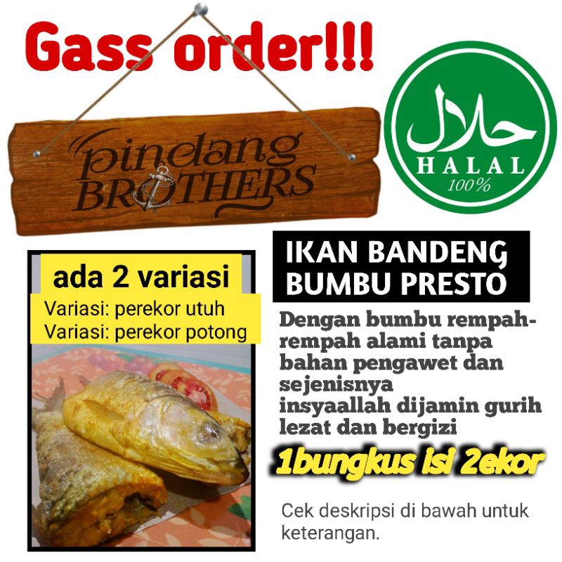 

BANDENG BUMBU SPECIAL variasi potong (SEMI PRESTO)// BANDENG 1KG ISI 4// INSYAALLAH HALAL 100%