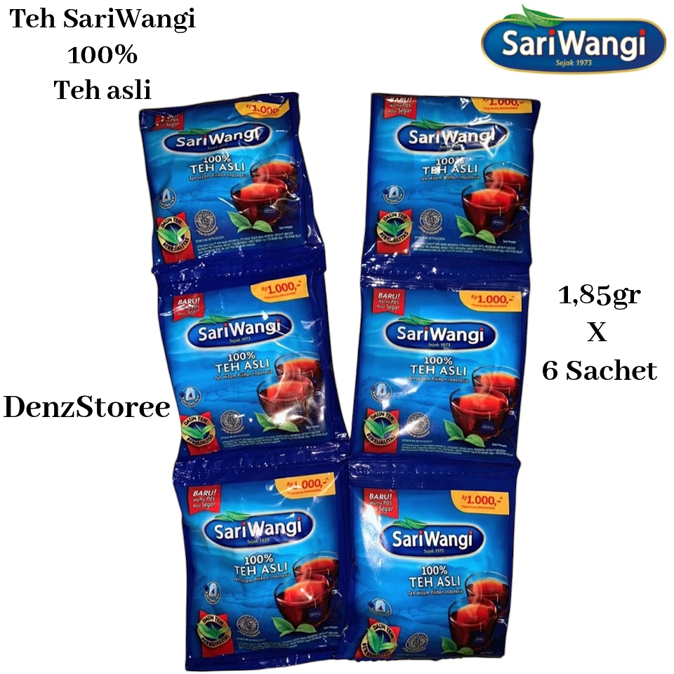 

Teh Celup SariWangi Sachet 100% Teh Asli / 1,85gr x 6 Sachet / 1 Renteng ISI 6