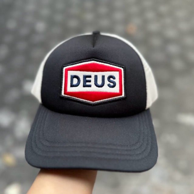 DEUS ex machina topi trucker black cream NEW ORIGINAL 100%