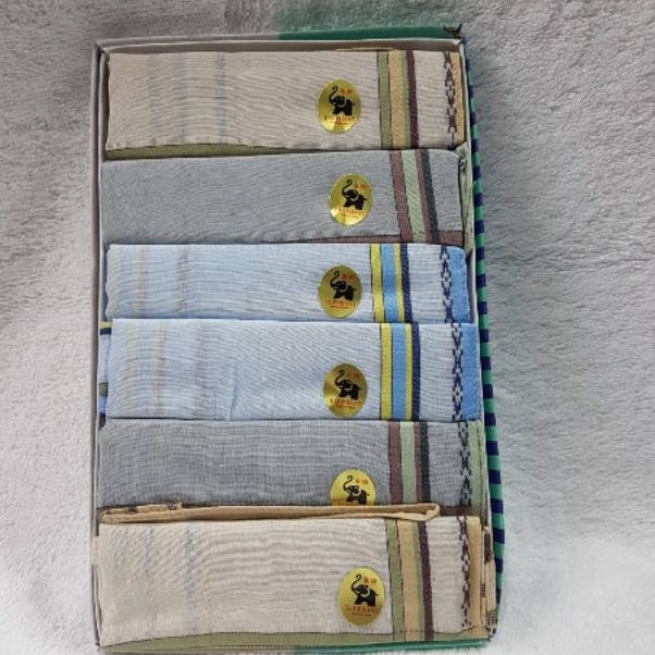 KODE W4J 1 dus Saputangan pria warna tua  muda merk Elephant  isi 6