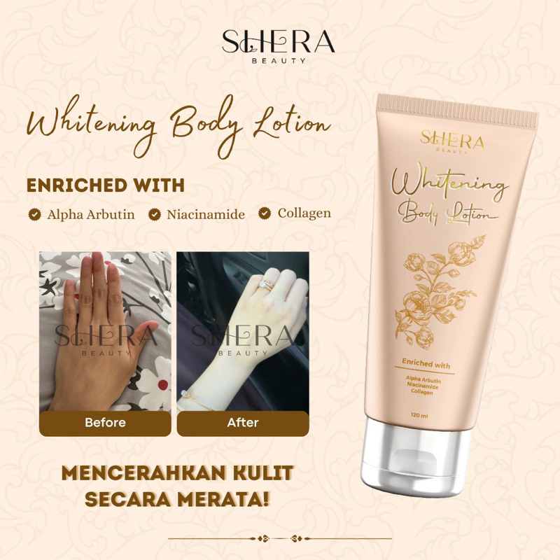 Whitening Body Lotion SHERA BEAUTY BPOM HB Pemutih untuk kulit susah putih
