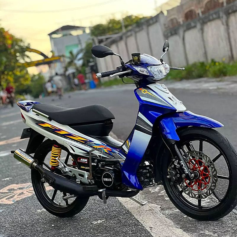 STRIPING LIS STANDAR ORI YAMAHA FIZR 2004 biru putih stiker Fiz R FizR biru putih 2004