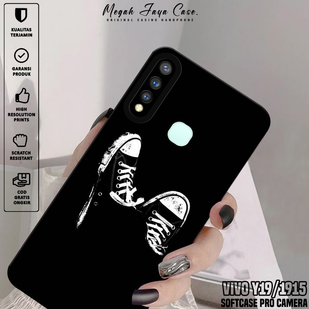 Softcase Hp VIVO Y19 / VIVO 1915 - Case Hp VIVO 1915 / VIVO Y19 Motif BLCK - Casing Hp VIVO Y19 - So