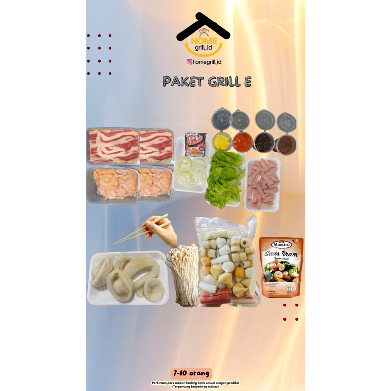 

PAKET GRILL E (Khusus gosend) / bahan grill / ngegrill