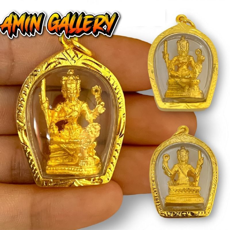 Kalung Liontin Amulet Phra Phrom Liontin SeMienFo / SiBinHut / Dewa Brahma / Four Face Buddha Import