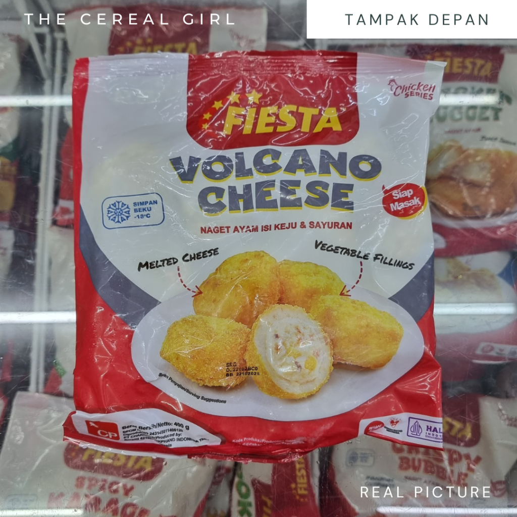 

[KONDISI BARU - 100% ORIGINAL] FIESTA Volcano Cheese - Naget Ayam isi Keju dan Sayuran 400gr