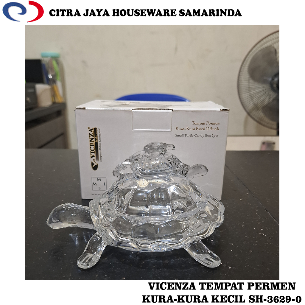 Tempat Permen / Toples Permen Kaca Kura-Kura Kecil Vicenza SH-3629-0