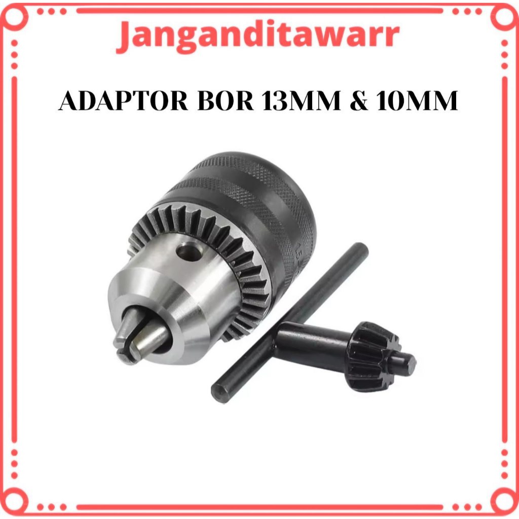 Kepala Mesin Bor 10mm 13mm Drat Drill Chuck Key Set Kepala Bor Tangan 10mm & 13mm
