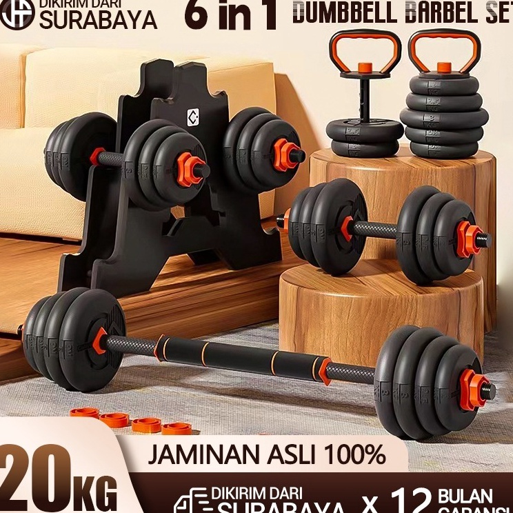 Paling Kekinian  Dumbell Barbell Fitness Set Peralatan 2KG  Alat Angkat Beban  Alat Fitness Rumah  D
