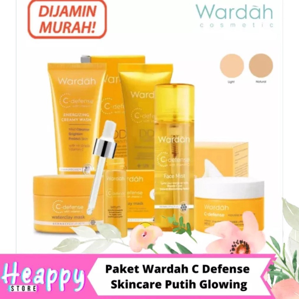 Baru Aman  Paket Wardah C Defense Skincare Putih Glowing Cerah Lengkap 6 in 1 3 pcs 5 pcs 6 pcs Crea