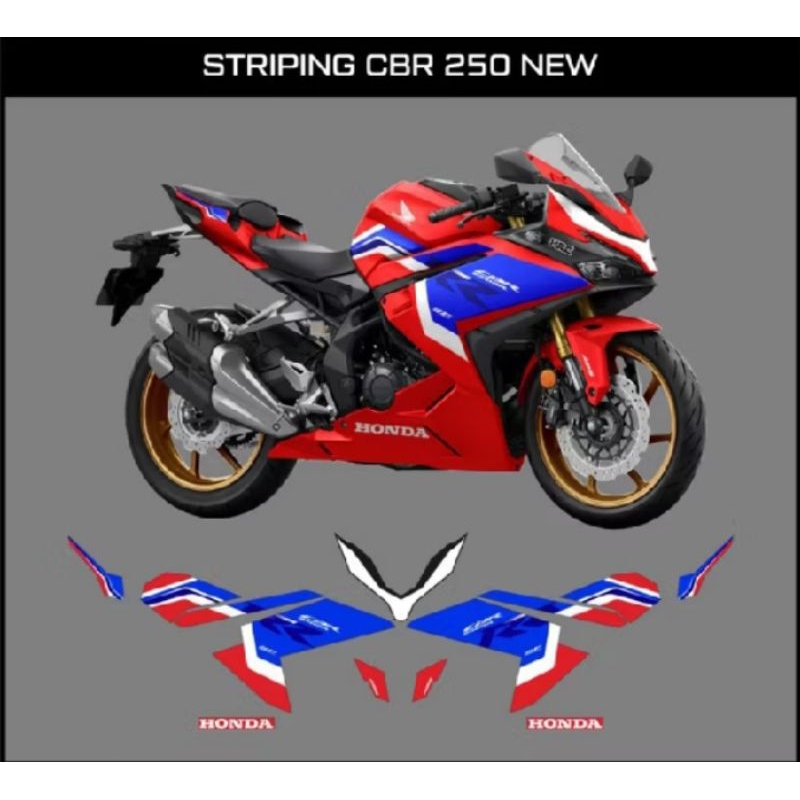 STIKER CBR 250 RR TRI COLOR HRC ORI PRINTING /striping Honda hrc CBR 250RR / stiker motor CBR 250RR 