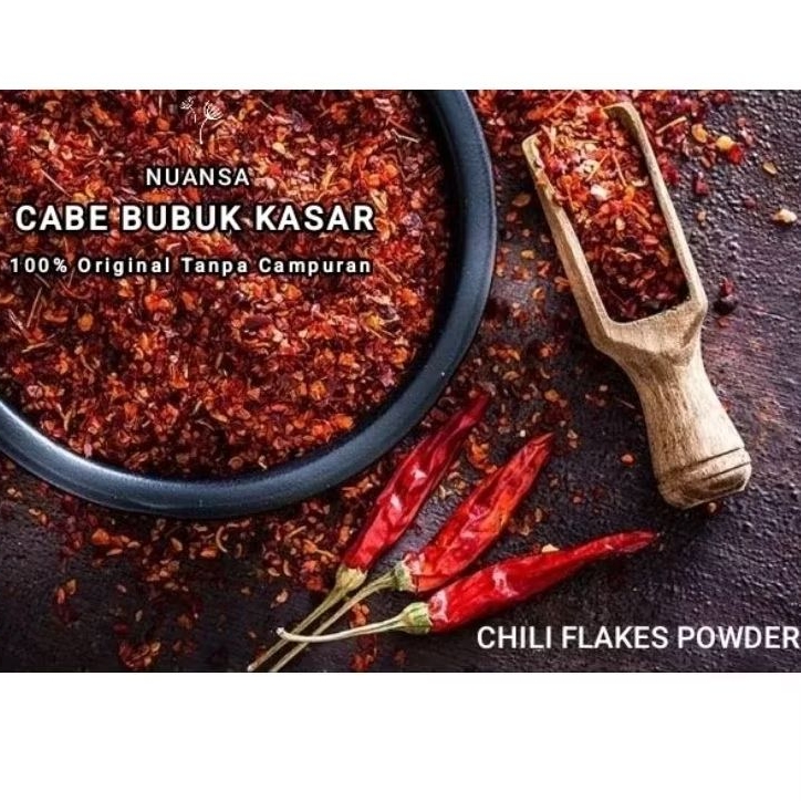 

TERMURAH❗CABE CINCANG BUBUK KASAR | CHILI FLAKES | 100% Tanpa Campuran dan Pengawet | 100gr | CHILI FLAKES POWDER
