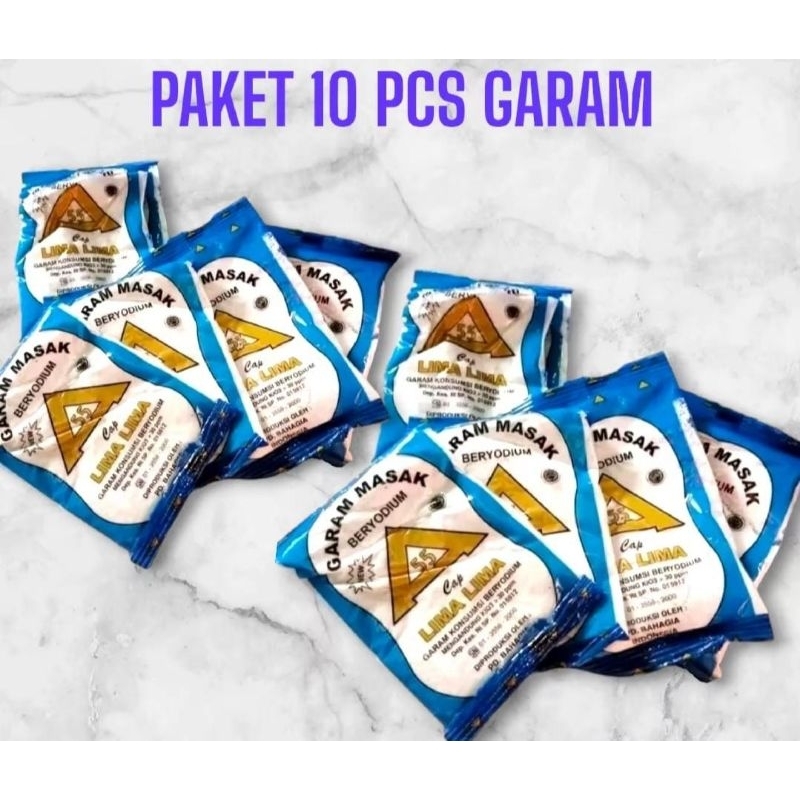 

Garam Dapur beryodium isi 5pcs dan 10pcs murah 100gram