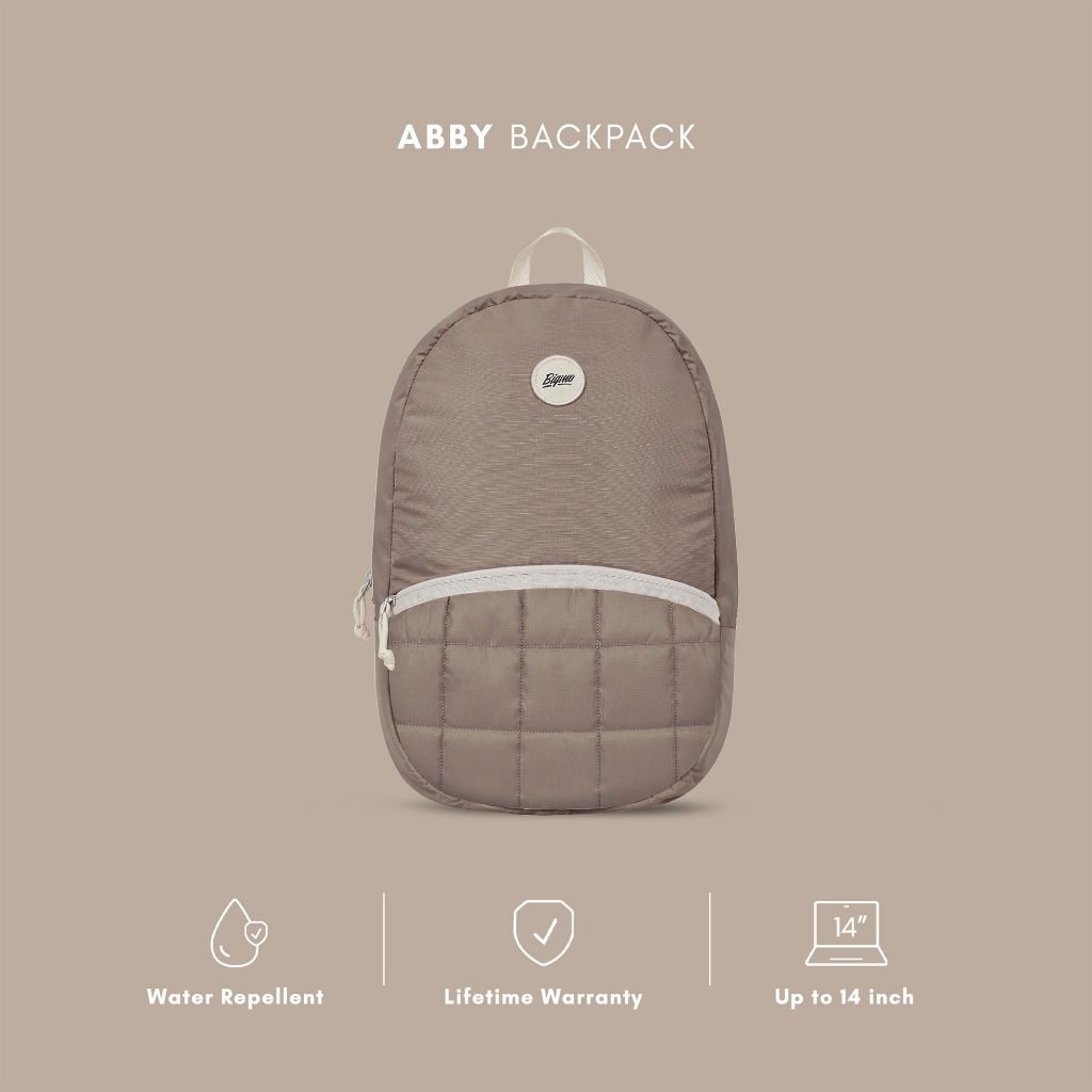 Bigmo Tas Ransel Wanita Water Resistant Water Proof Abby Warm Grey