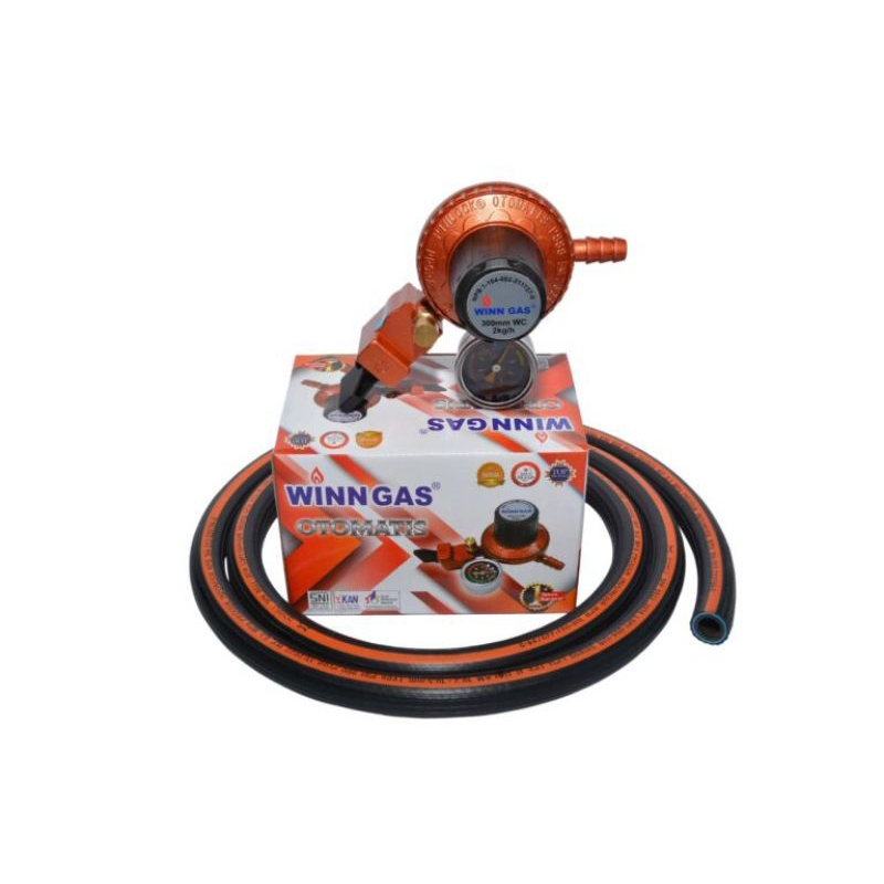Regulator Kopana Safety Lock Pinlock WINN GAS P 888 Selang Gas LPG 700 PSI