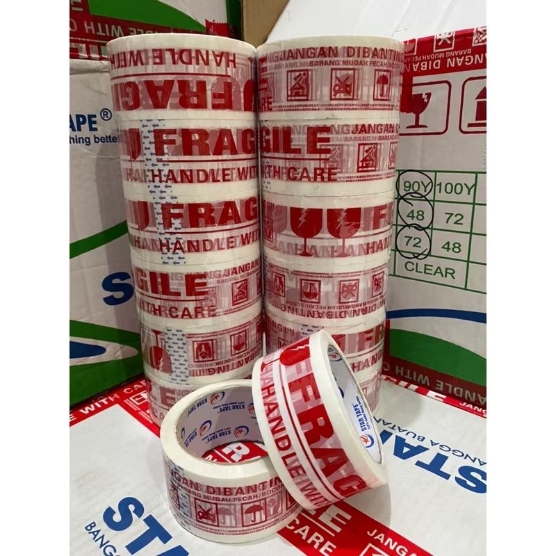 

LAKBAN FRAGILE ( PER PCS) 100 YARD x 48 MM STAR TAPE