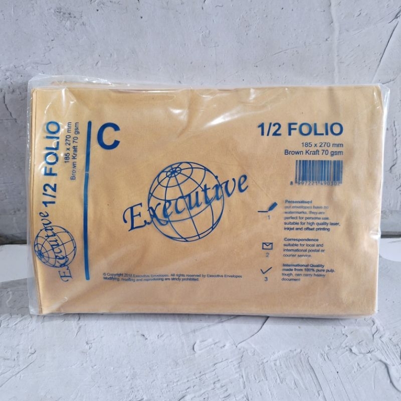 

Amplop Coklat 1/2 Folio Executive