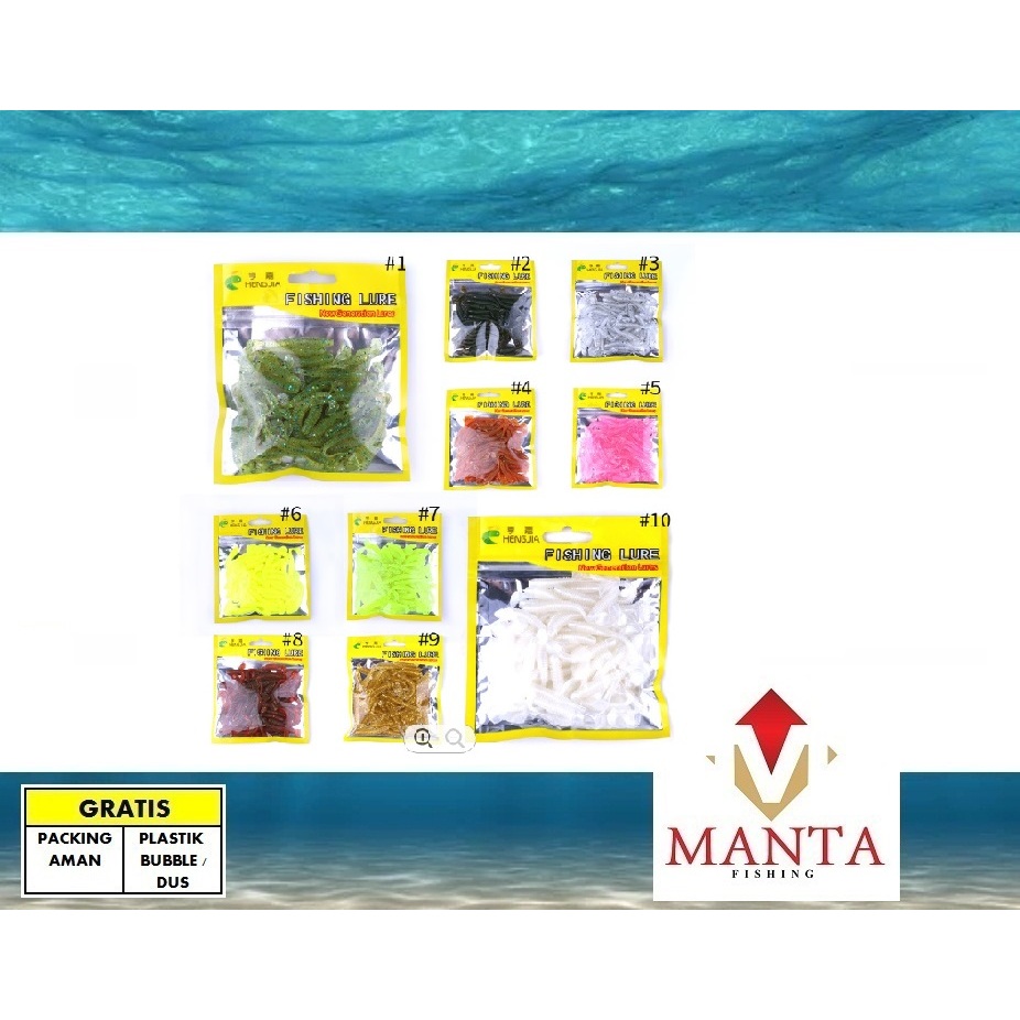 Soft lure ultralight fishing umpan pancing 50pcs/bag 5,5cm 0.5g