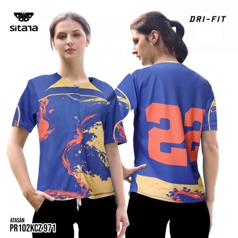 Shirt Baseball Printing Bahan Dryfit