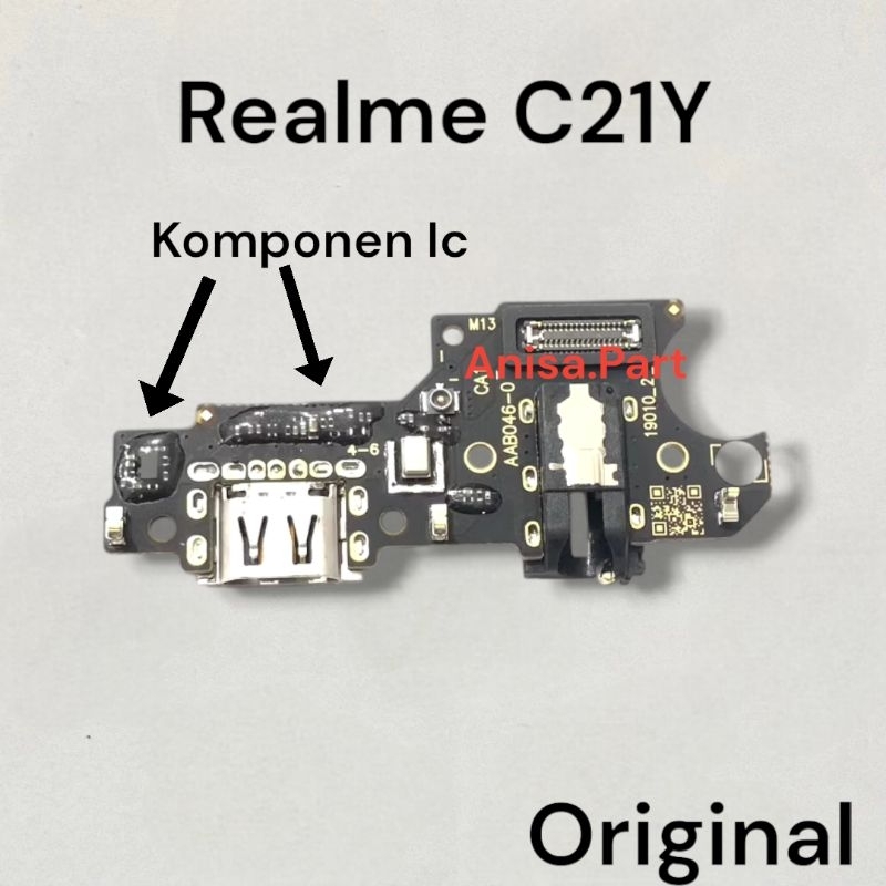 Connector Charger Realme C21Y Original Full Komponen Ic Papan Board Charger + Ic Realme C21Y