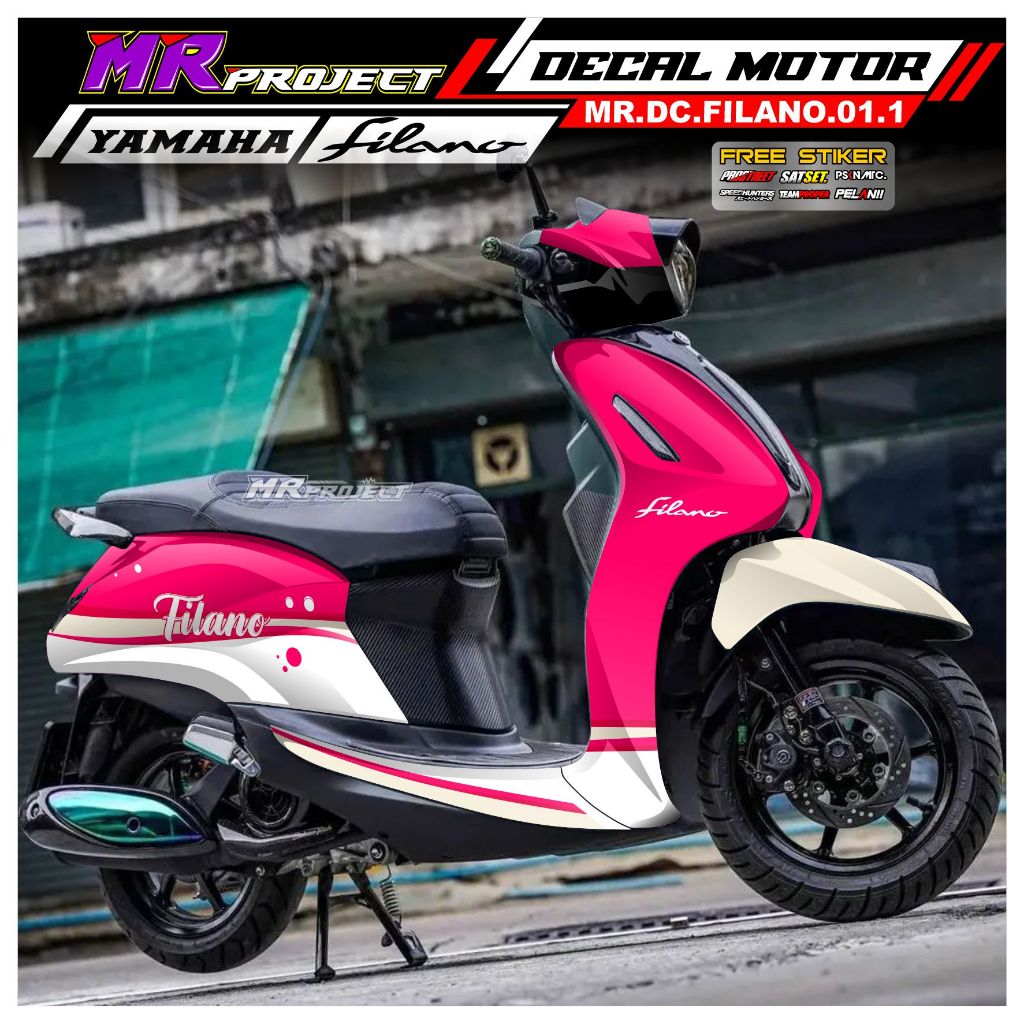 COD Stiker terbaru Decal Grand FILANO- Sticker Full Body Motor YAMAHA Grand FILANO