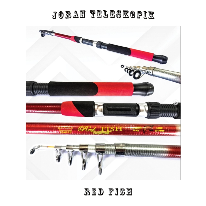 Joran Teleskopik Gamaru Red Fish / Joran Antena