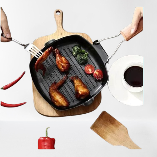 Square Grill Pan Lipat Anti Lengket / Grill Pan / anti lengket 20