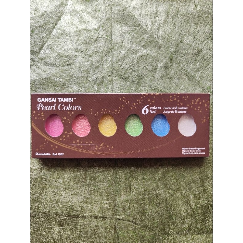 

Zig kuretake gansai tambi pearl set 6 warna | Preloved watercolor