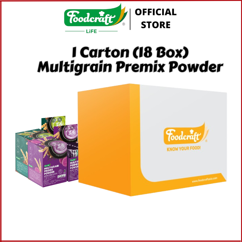 

【Special Per Carton】 Foodcraft Premix Multigrain Powder Serbuk Sereal Nutrisi Asupan Makan Sarapan Cocok Diet