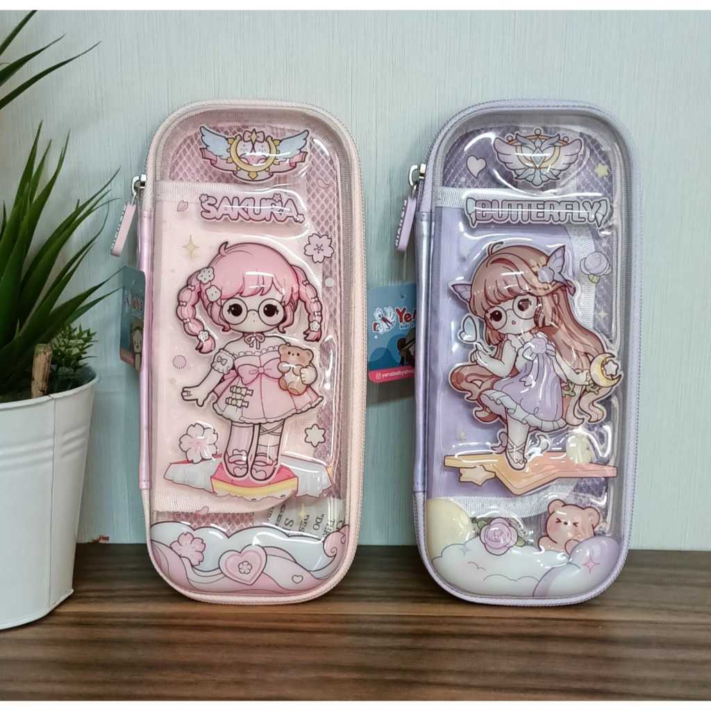 

Tempat pensil 3D bahan eva 3330167 motif kartun sakura / Butterfly